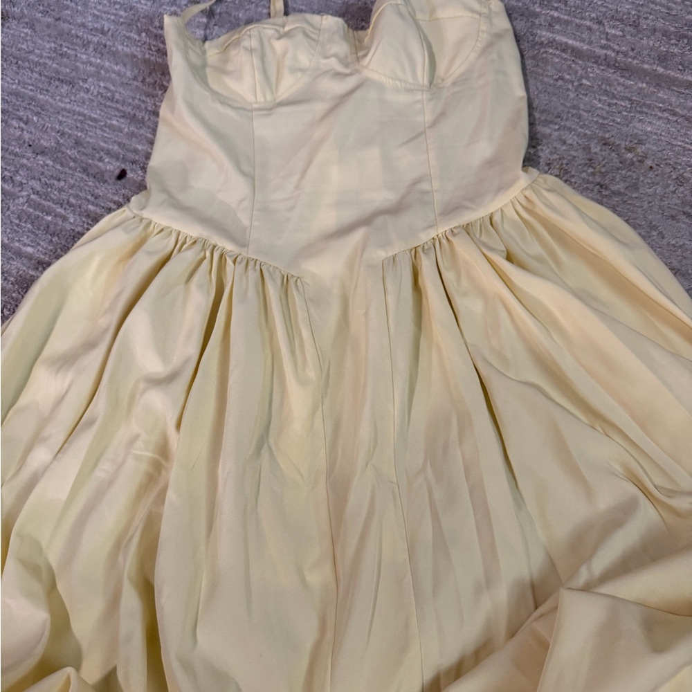 Elegant Cream Strapless Dress